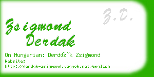 zsigmond derdak business card